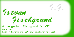istvan fischgrund business card